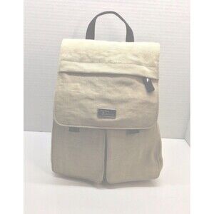 Vtg Frankie And Johnny Canvas Backpack,1 Zip&4 Slots Inside ,4 Pockets Out,Read